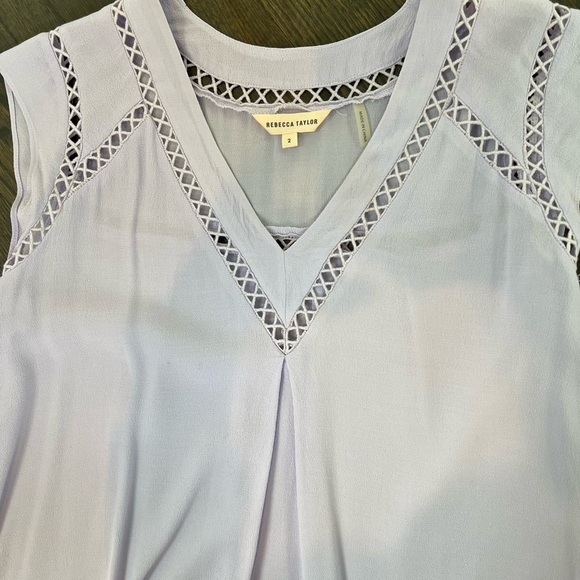 Lavender Rebecca Taylor Top-Rayon - Picture 4 of 7